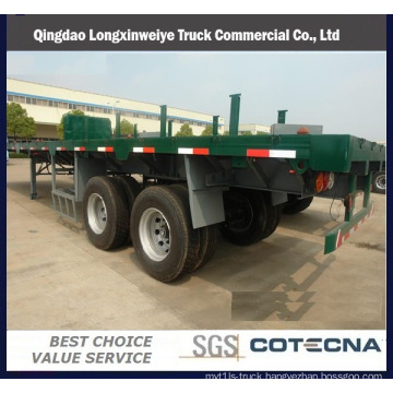 Cimc High Quality 02 Axles Flat Bed Container Semi-Trailer